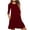 Wine, variant on 3/4 Sleeve Nightgowns for Women with Pockets Casual Crew Neck Short Nightgown Loose Comfy Sleepwear Soft Midi Sleep Dresses Purple M