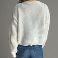 thumbnail image 4 of Itsame Loose Sweater for Womens Long Sleeve Button Cardigan Sweaters V-Neck Casual Relaxed Sweatertop White Size S, 4 of 6