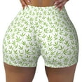 thumbnail image 2 of Easygdp Bamboo 1 Yoga Shorts with Pockets for Women,Women's Biker Shorts Workout Gym Running Volleyball,Tummy Control-, 2 of 8