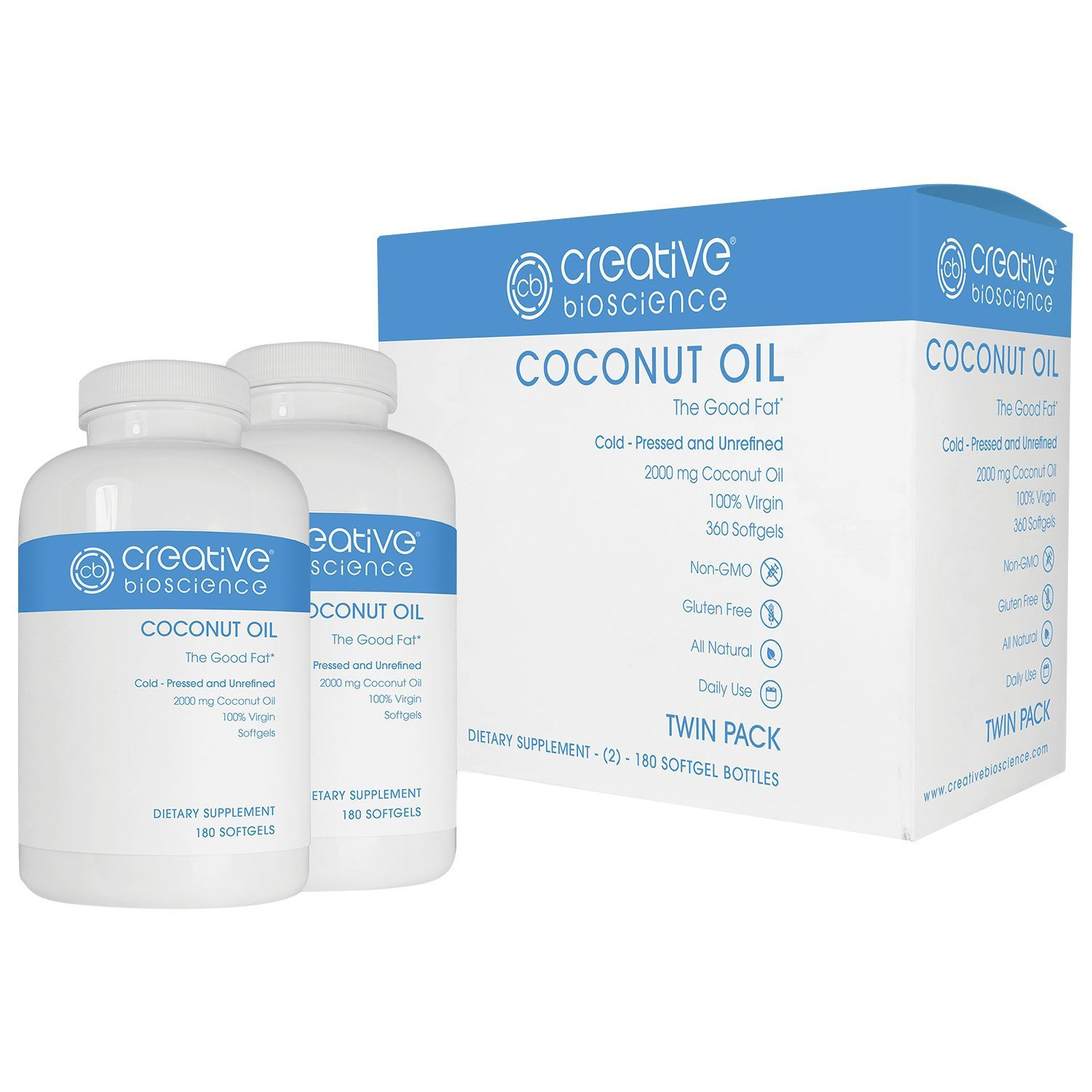 Coconut Oil Dietary Supplement (180 ct., 2 pk.)