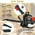 thumbnail image 3 of Backpack Leaf Blower Gas Powered 52CC, Seizeen Cordless Leaf Blower 530CFM Powerful, with Adjustable Handle & Extended Tube for Yard, Red, 3 of 7