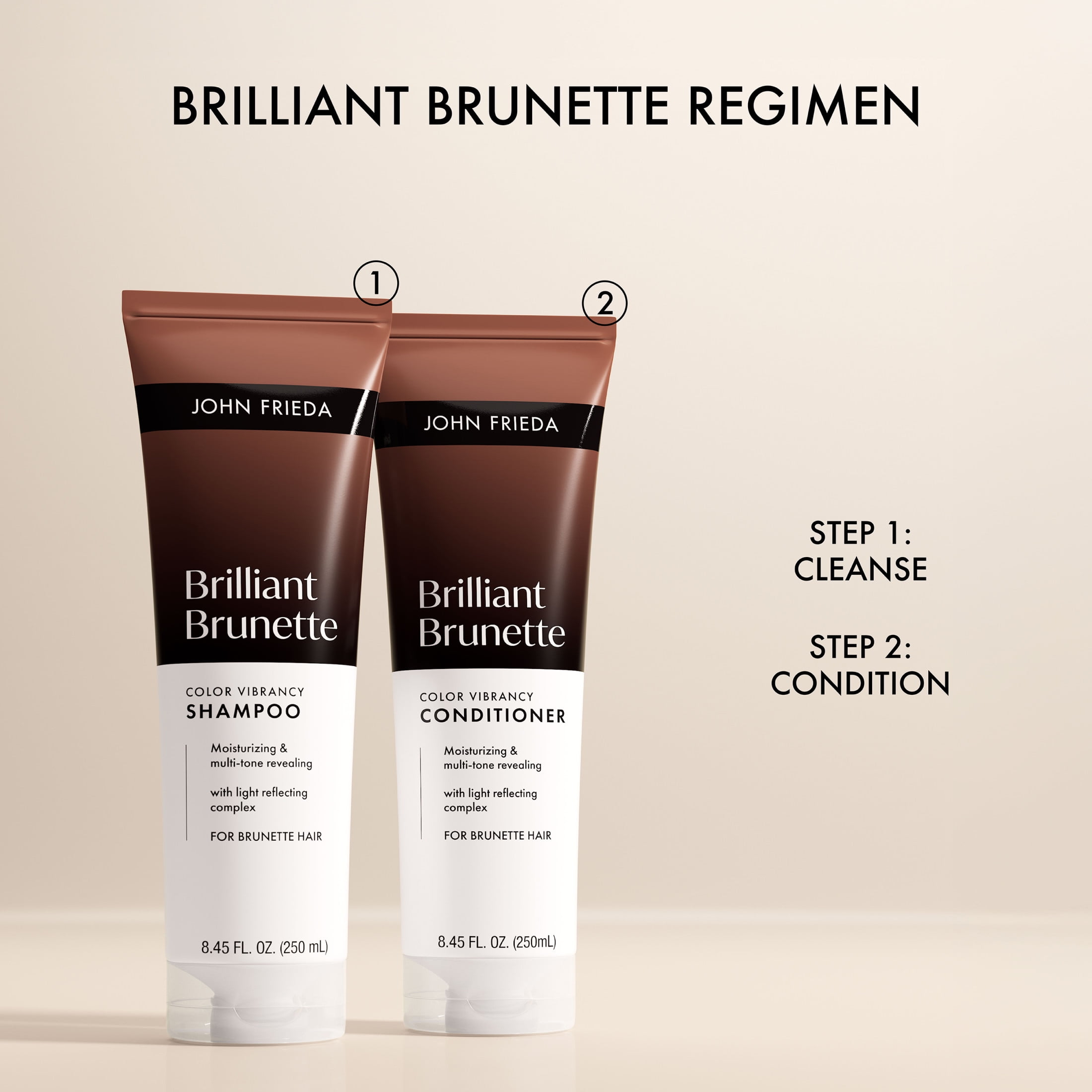John Frieda Brilliant Brunette Shampoo, for Brunette Hair, Adult, 8.45 fl oz