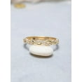 thumbnail image 2 of Hitanshu Jewels Gift For Her Engagement Twisted Ring Round Cut Cubic Zirconia 14K Yellow Gold Finish, 2 of 6