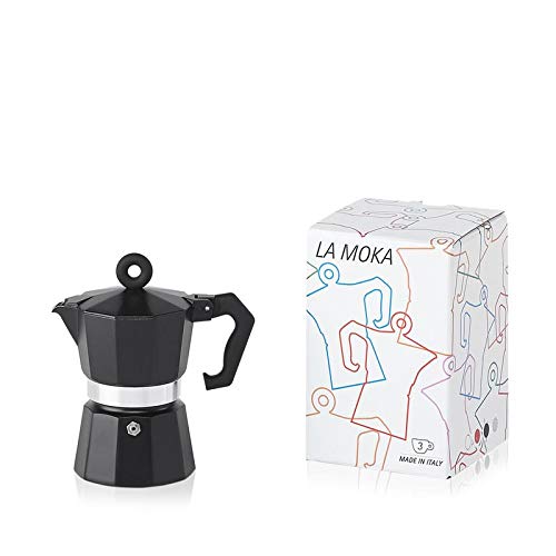 Illy Coffee Moka Pot, 3 CUP, Black 