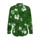 thumbnail image 5 of TaTaai Ladies St. Patrick's Day Printed Long Sleeve Shirt Fashion Round Neck Casual Blouse Lightweight Soft Polyester Top for Daily Party Office Vacation All Seasons Wear Gift, 5 of 5