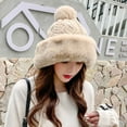 thumbnail image 4 of COCOpeaunt Elegant Girls Thicken Ski Snow Cap New Fashion PomPoms Winter Women Beanie Hats Female Skullies Warm Knit Hat Soft Outdoor Cap, 4 of 6
