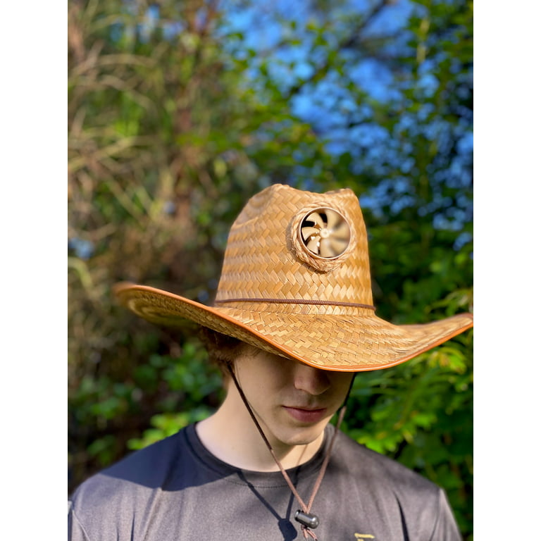 Plain Fedora (Brown) Solar Straw Hat - (One/Size) 