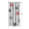 thumbnail image 5 of Multicolor Christmas Snowflake Pattern Shower Curtain 36"x72" ,Bathroom Decorative Shower Curtains Set with 12 Hooks,Modern Waterproof Washable Shower Curtain, 5 of 6
