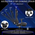 thumbnail image 5 of YRLLENSDAN Gaming Chair with Footrest & Adjustable Headrest for Adults and Kids, Big and Tall Gamer Chair with Lumbar Massage, Computer Chair Height Adjustable PU Leather Office Chair,Camo, 5 of 9