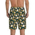 thumbnail image 3 of Kdxio Bear Sunflower Print Mens Sleep Shorts Bottoms Soft Comfy Pajama Wear Pants with Drawstring Pockets, 3 of 7