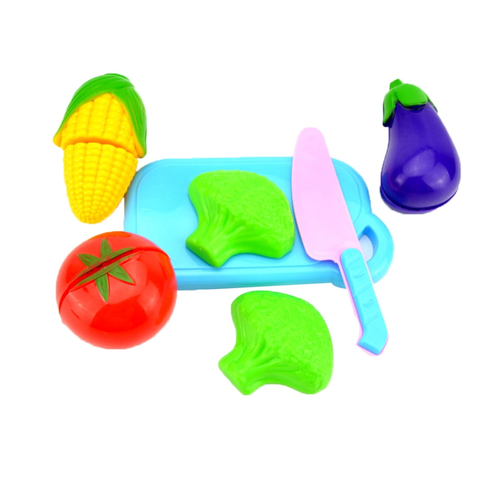 6pcs Kids Pretend Role Play Kitchen Fruit Vegetable Food Toy Cutting Child Gift 