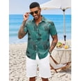 thumbnail image 3 of COOFANDY Mens Plam Tree Shirt Short Sleeve Button Down Hawaiian Shirt Summer Beach Vacation Wear Casual Tropical Shirts, 3 of 6