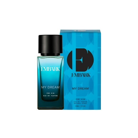 Embark My Dream For Him Eau de Parfum pour Homme 30 ml, 1,01 Fl. Oz. / Parfum Longue Tenue de Qualité Supérieure pour Garçons - avec des Notes de Pamplemousse, de Mandarine, Frais, d'Ambre et de Mousse / Cadeau Parfait pour Mari, Petit Ami