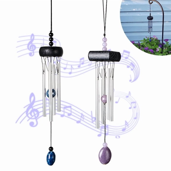 Small Wind Chimes, 2 Pack 10.6"Beautiful Garden Chimes, Portable Metal Wind Chimes for Home Garden Decoration