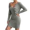 thumbnail image 2 of Maqroz Womens Two Piece Dress Sets Ribbed Knit Button Down Cardigan Sweaters Spaghetti Strap Mini Dresses Bodycon Outfits Casual Y2K Streetwear, 2 of 9