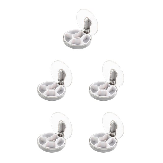 Ounissouiy Pill Splitter Box Resuable Sellado Tablet Divider Interior Exterior Viaje de negocios Viajar Senderismo Contenedor Accesorios Gris Type2 NO2 Ounissouiy CBP192198