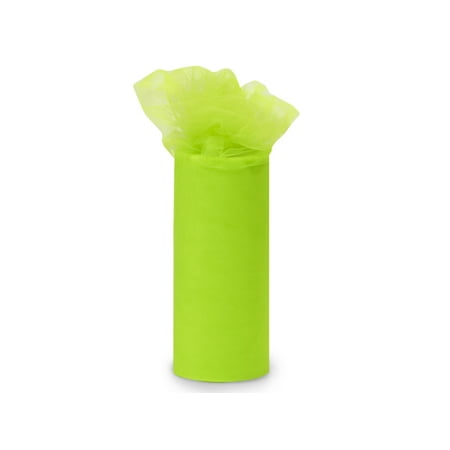 

2Pc Citrus Green Premium Tulle Ribbon T 6 x25 yards