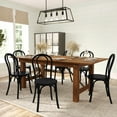 thumbnail image 3 of Merrick Lane Thonet Style Solid Wood Dining Chair with Stackable Design and Elegant Finish in Black, 3 of 11