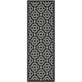 thumbnail image 1 of Safavieh Courtyard Indoor Outdoor Runner Rug, Black, Machine Made, 2'3' x 10', 1 of 5