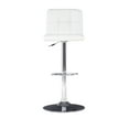thumbnail image 6 of Linon Clayton 24"-32" Gas Lift Adjustable Metal Barstool in White Faux Leather, 6 of 15