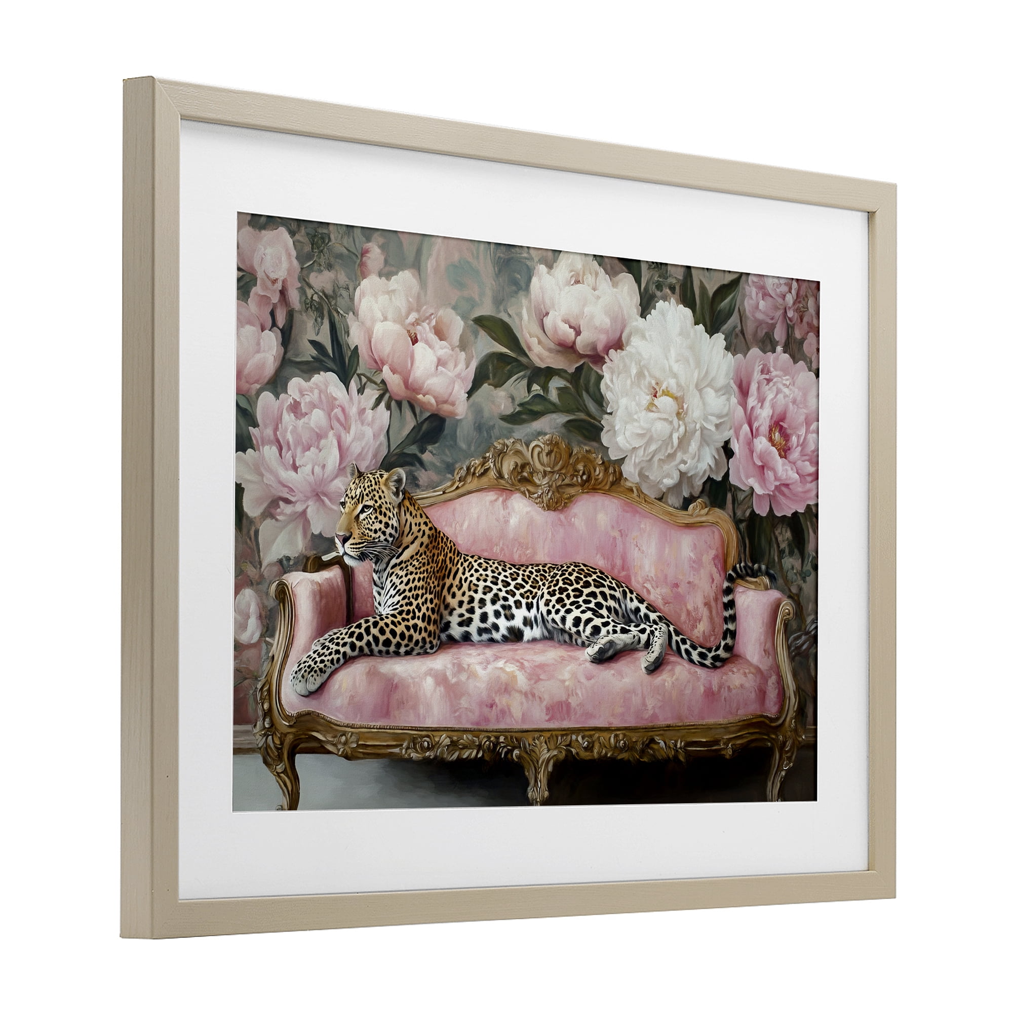 Stupell Industries Where The Leopard Dreams Birch Framed Print Under Glass, design by Tina LeCour