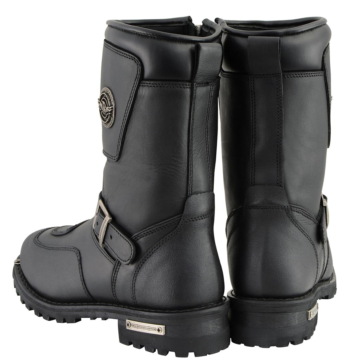 靴 leather engineer boots mode swag Milwaukee Leather Men's Black Leather Classic Engineer Motorcycle