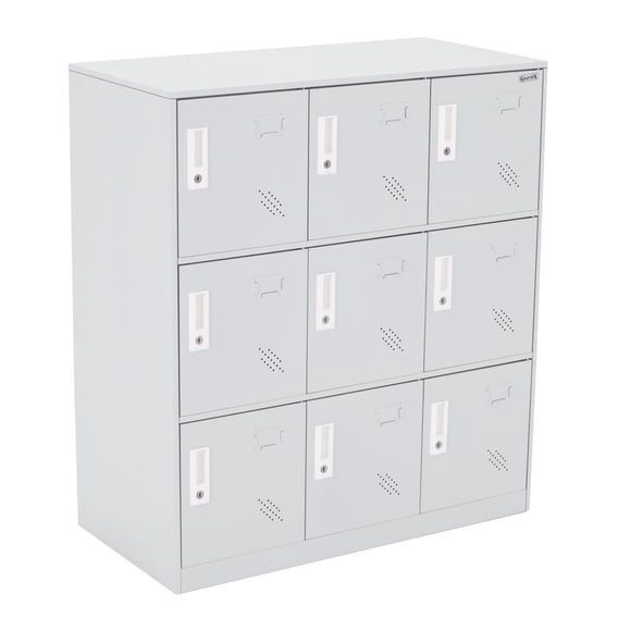 Locker Casillero Guardex LOCKRF Organizador Metálico De 9 Puertas Color Gris