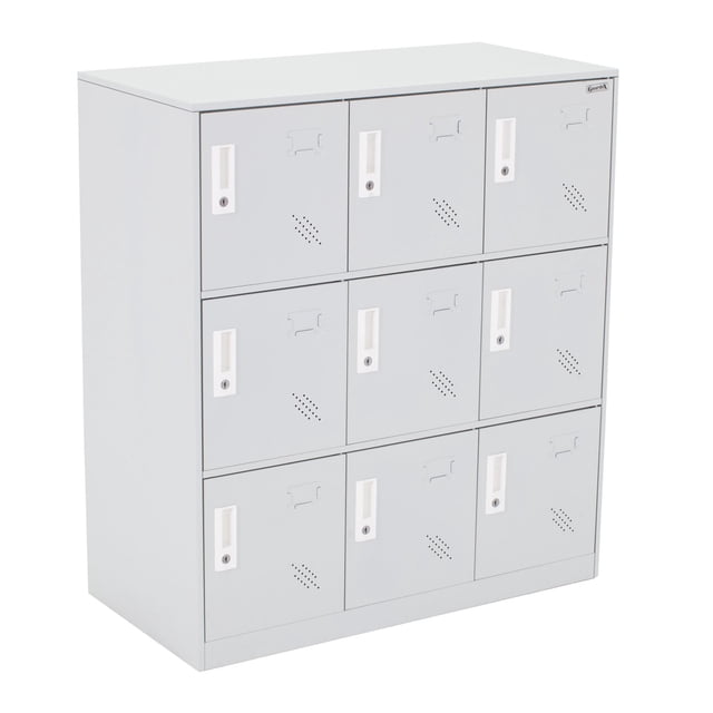 Locker Casillero Guardex LOCKRF Organizador Metálico De 9 Puertas Color Gris