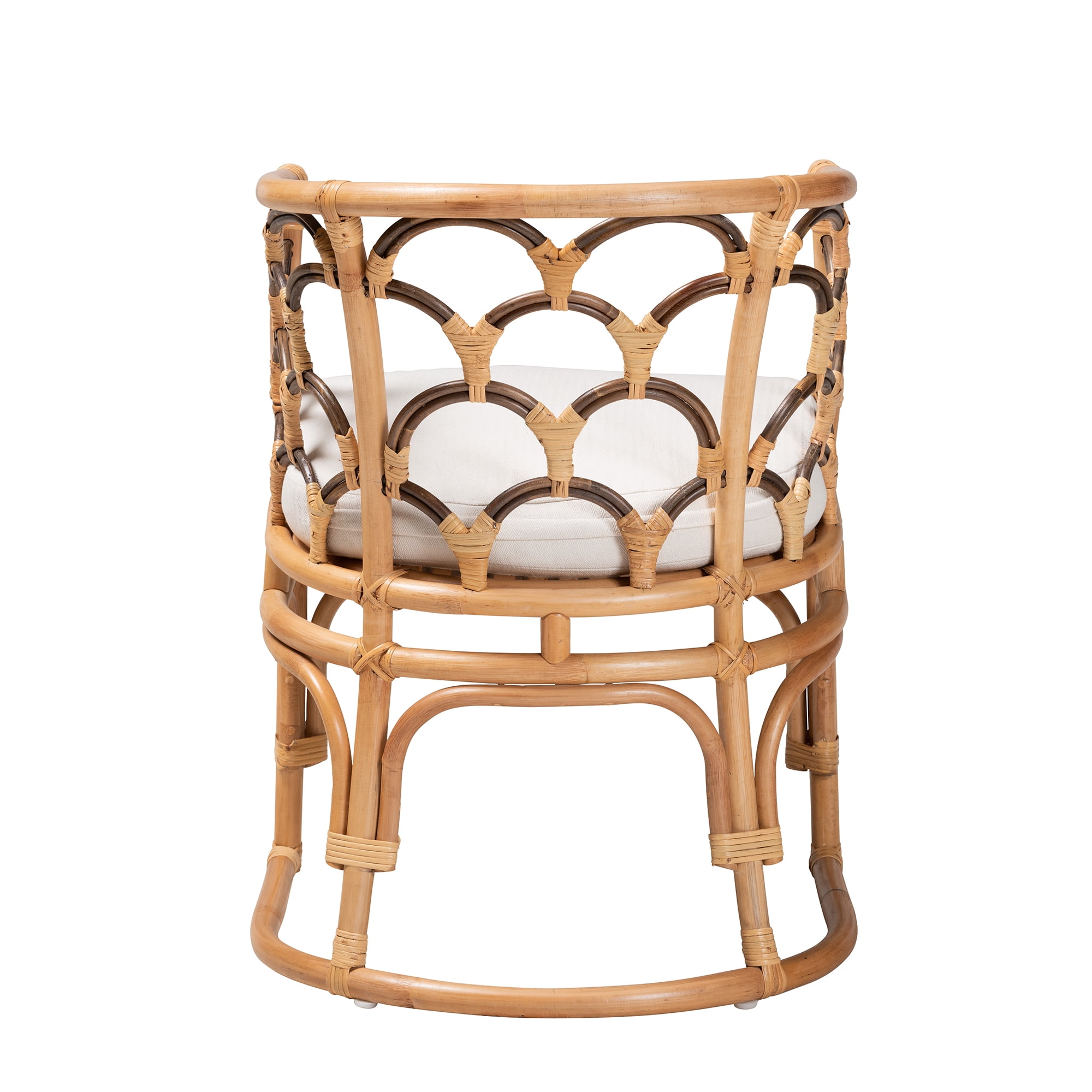 bali & pari Aster Rattan BOHO Accent Chair, Natural Brown