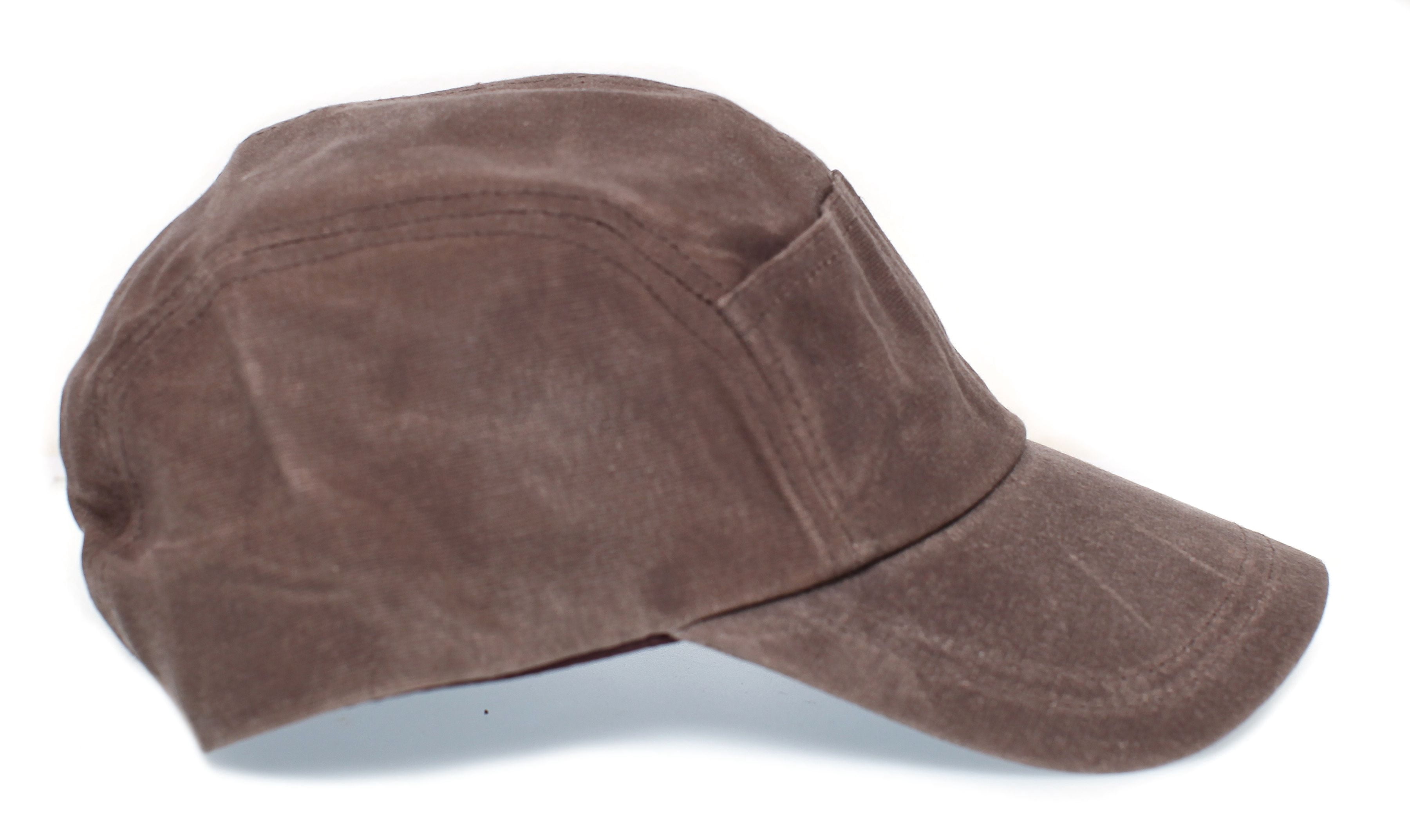 Quint Fishing Hat Jaws Cap Canvas 5 Panel Adult Unisex Snap closure Brown