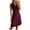 Purple, variant on Women's Sleeveless Dresses Hidden-Zip Cross-Pleated Waist-Cinched Dress Summer Casual Loose A-Line Dress