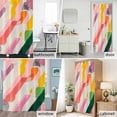 thumbnail image 6 of Ombre Pink Red Geometric Fabric Shower Curtain Abstract Style Washable Shower Curtains for Bathroom, Waterproof Bath Curtain with Hooks Home Decor 36x72in, 6 of 8