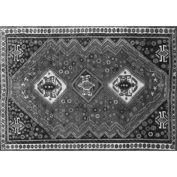 Ahgly Company Indoor Rectangle Persian Gray Traditional Area Rugs, 5' x 7'