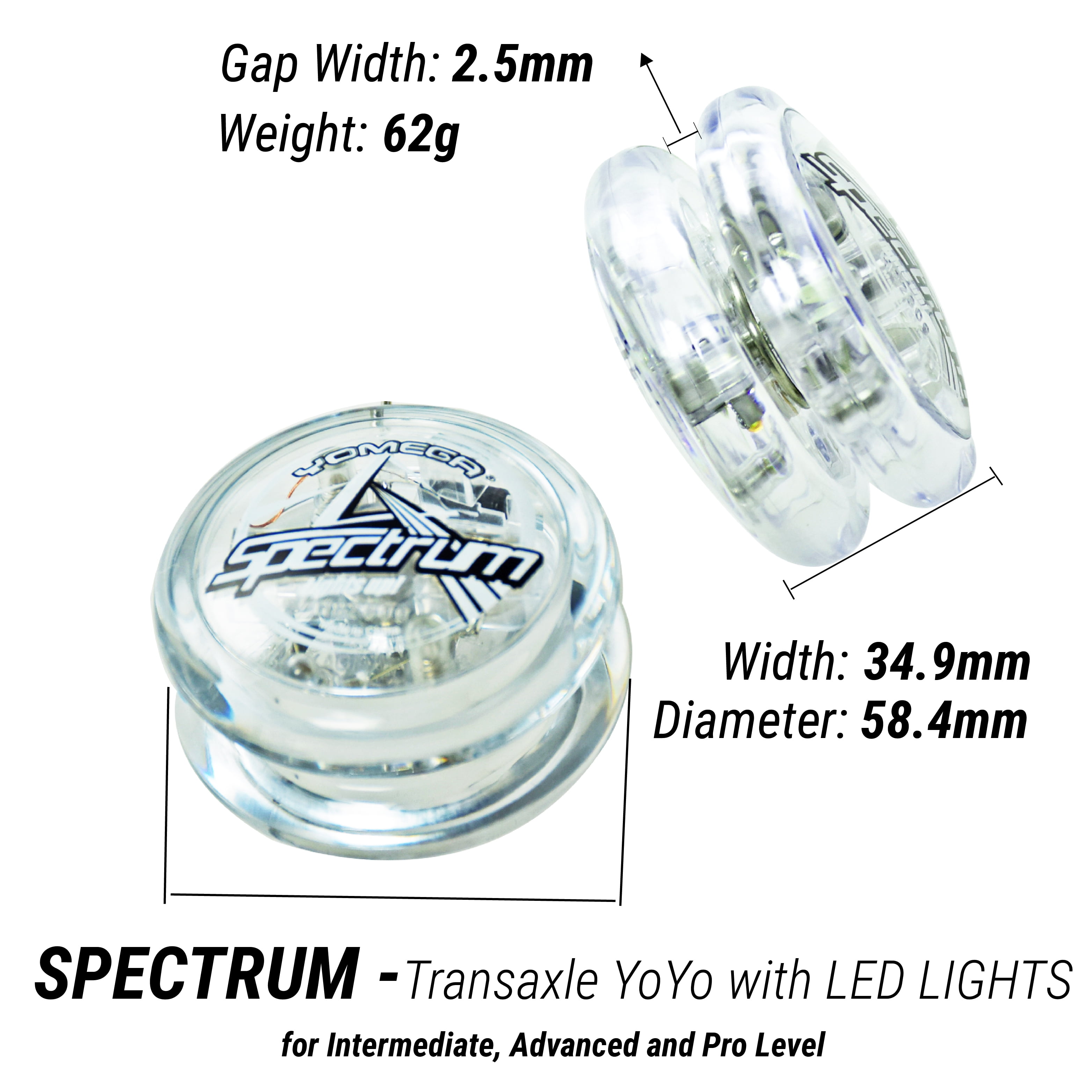 Yomega 2 Legendary Spinners The Original Yoyo with A Brain & Spectrum Light up Fireball Transaxle YoYo with LED Lights for Kids, Beginner, Yomega 2 Legendary Spinners The Original Yoyo with A Brain & Spectrum Light up Fireball Transaxle YoYo with LED Lights for Kids, Beginner,
