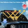 thumbnail image 4 of Uorisanigo Windshield Sun Shade, Starry Butterfly Sunshades Sun Visor, 52.95" X 16.14", Compatible with Jeep Wrangler JL JLU 2018-2025 Foldable Front Window Sunshade Cover, 4 of 7