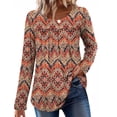 thumbnail image 3 of Ronuti Womens Plus Size Tops Fall Long Sleeve Shirts Crew Neck Casual Loose Tunic Blouses, 3 of 7