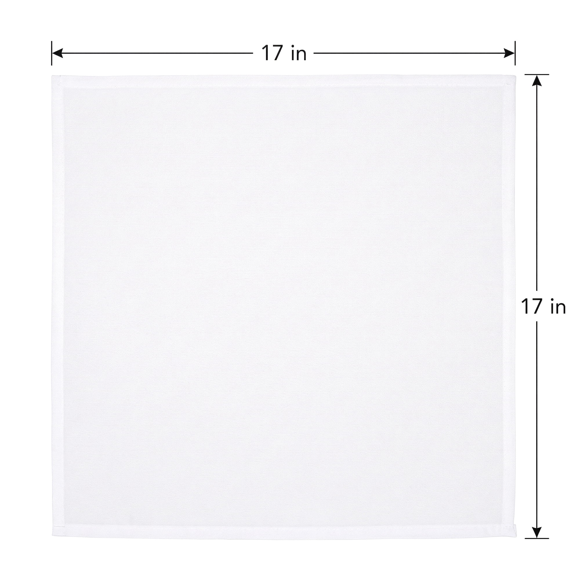 Unique Bargains 12Pcs Cotton Washable Reusable Dinner Napkins White