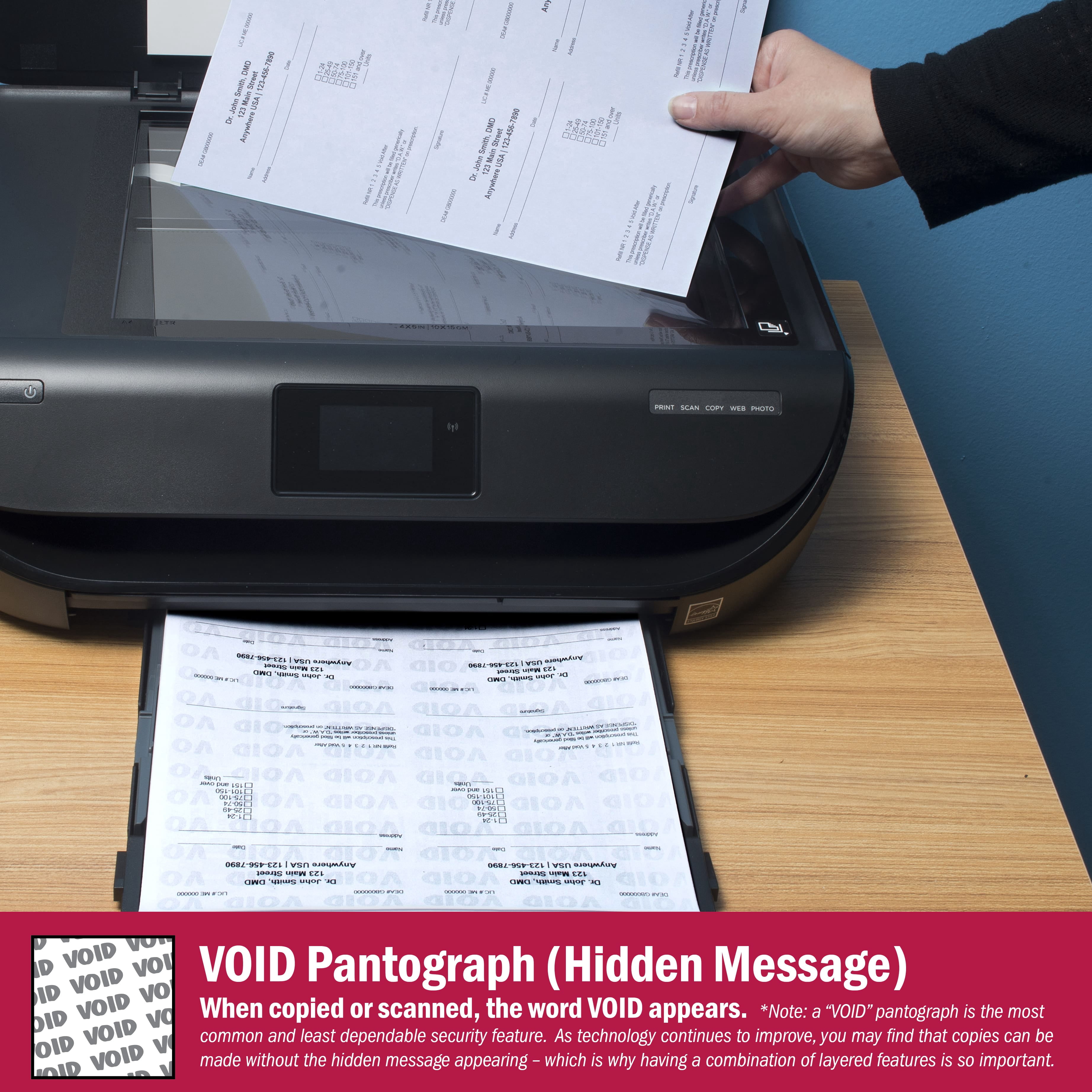 Paris DocuGard Standard 8.5" x 11" Medical Security Paper 24 lbs. Blue 500 Sheets/Ream (PRB04541)