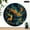 10x10in, variant on Patifu Golden Deer Under Starry Aurora Sky Wall Clock Silent Battery Operated 5mm Wood 10x10in