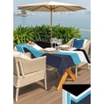 thumbnail image 5 of Outdoor Tablecloth with Umbrella Hole for Patio/Picnic/Party/Camping, Blue Black Geometric Waterproof Table Cloth Rectangle Table Cover Washable, Modern Abstract Lines Color Blocks (54"x 80"), 5 of 8
