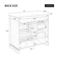 thumbnail image 4 of GDF Studio 36" Bathroom Vanity with Ceramic Sink, Freestanding Cabinet with Drawer, Soft-Close Door, White, 4 of 9