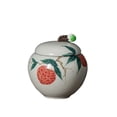 thumbnail image 1 of Hand Painted Sealed Tea Canister Small Portable Ceramic Travel Storage Tea Container, 1 of 7