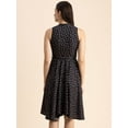 thumbnail image 3 of Moomaya Womens V Neck Printed Dress, Sleeveless Knee Length Smocked Dress, 3 of 9