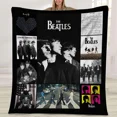thumbnail image 3 of Manta de franela suave con diseño de banda de rock y música, manta con la firma de los Beatles, póster artístico suave, colcha, sofá, funda de aire acondicionado, 3 of 5