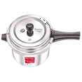 thumbnail image 3 of Prestige Popular Plus Svachh Virgin Aluminium Pressure Cooker (5L, Silver), 3 of 5