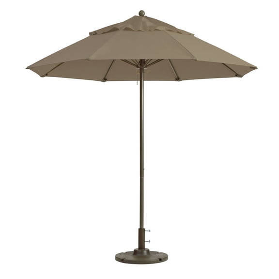 Grosfillex Windmaster 7.5ft Round Umbrella in Taupe
