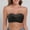 A2 Black, variant on Strapless Bandeau Bras for Women Front Hook Lace Bustier Push Up Tube Top Anti-slip Breathable Everyday Comfort Invisible Party Bra Black M