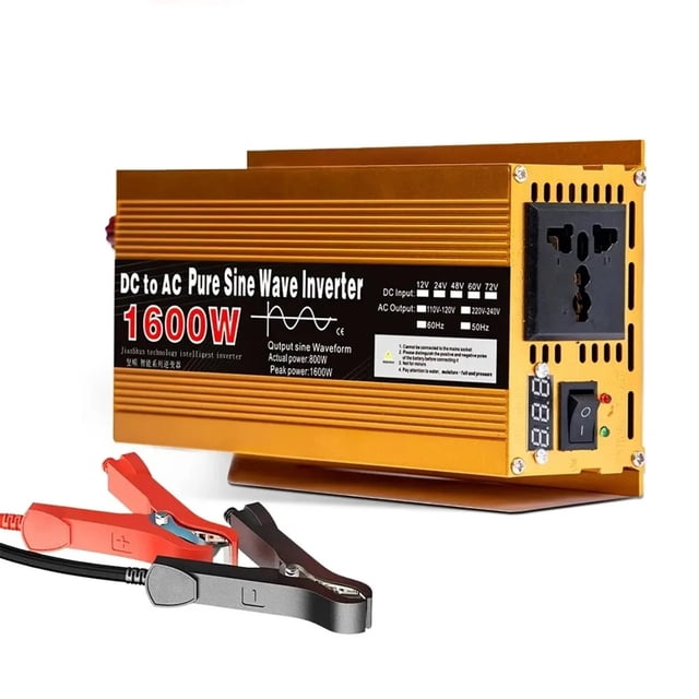 Inverter DC to AC Pure Sine Wave 1600W-3000W Transformer Convert Multi-function Socket Converter Car Inverter ,Easy to Use