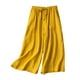 thumbnail image 1 of Pantalones cortos de pierna ancha y cintura alta de verano para mujer: pantalones informales con estampado artístico, 1 of 6