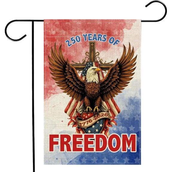 250 Years America Garden Flag 12x18 Inches - 250th Anniversary USA Patriotic Garden Flags Double Sided for Outside Yard Porch House Outdoor Lawn Decor